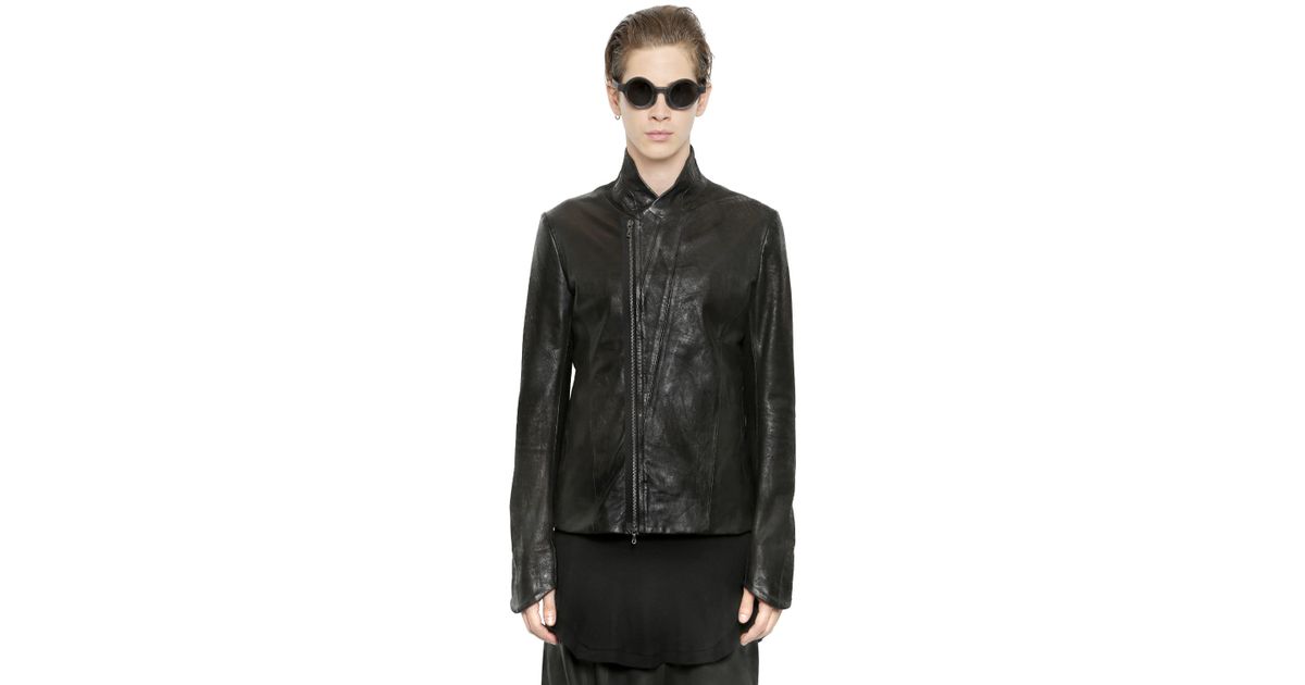 Lyst Julius Nappa Leather Moto Jacket In Black For Men