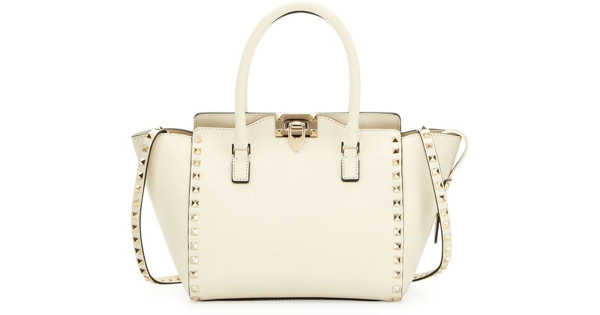 Lyst Valentino Rockstud Per Tote Bag In White