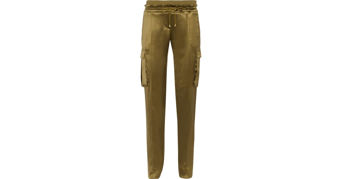 satin snap cargo pants