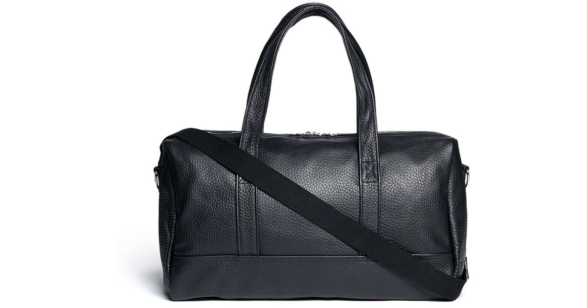 Meilleur ami paris 'bel Ami' Pebbled Leather Duffle Bag in Black for ...