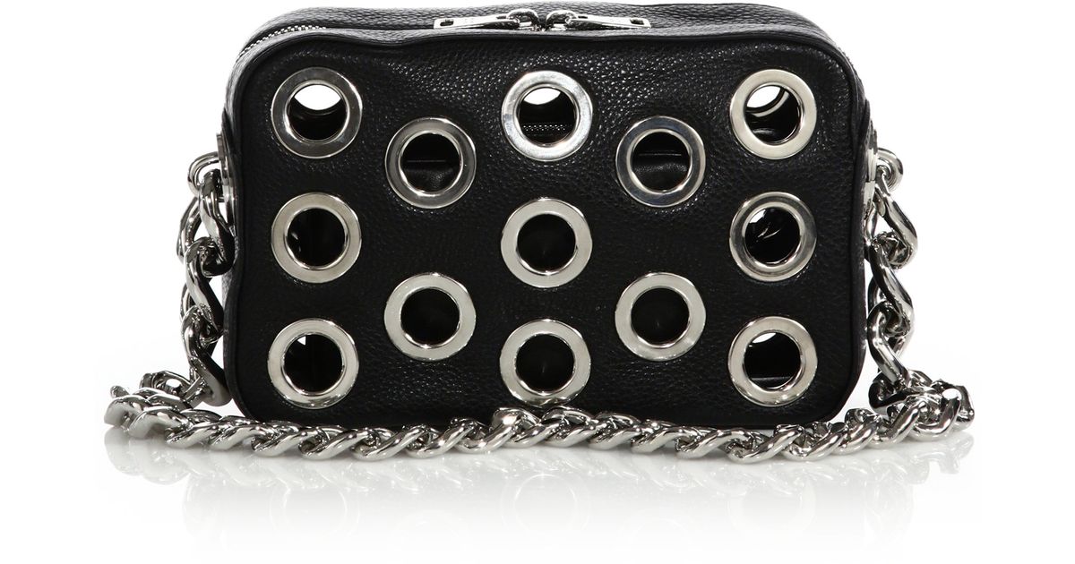 Prada Daino Chain Bowler Bag With Grommets in Black (nero) - Save ...