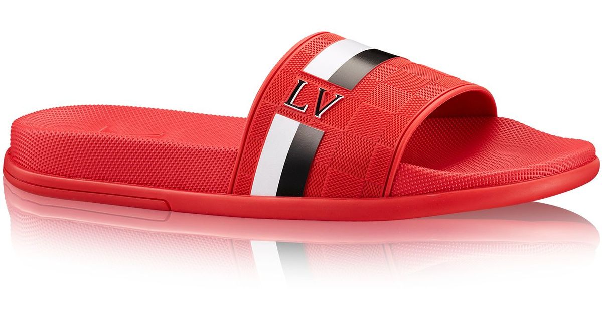 Louis vuitton Waterfront Mule in Red for Men | Lyst