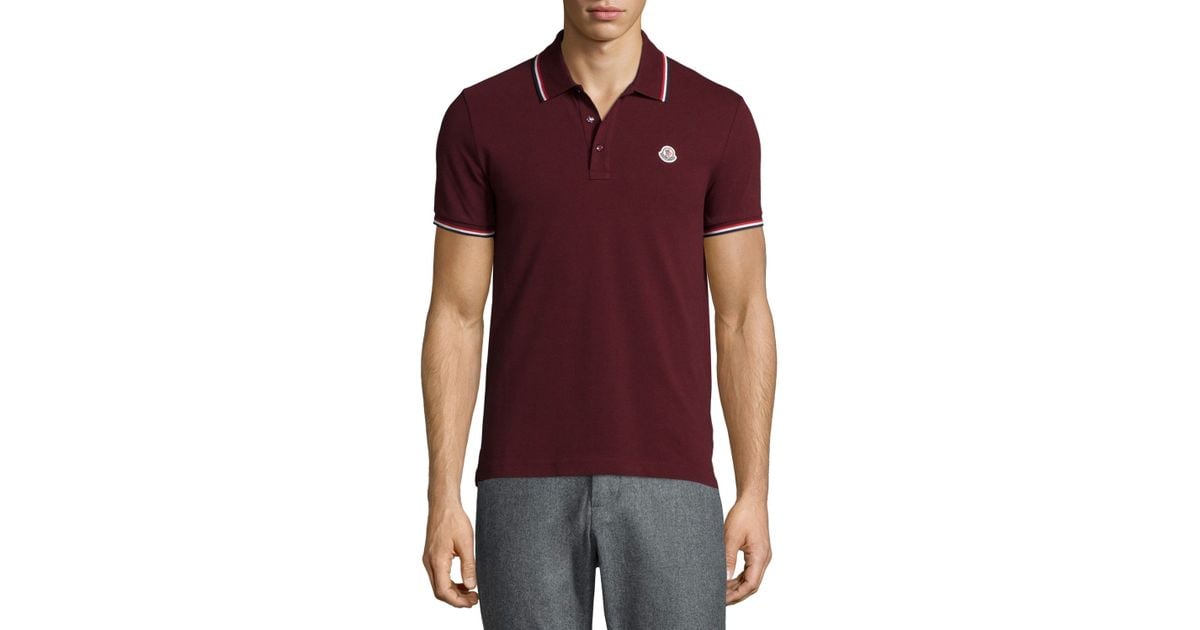 burgundy moncler polo burgundy moncler polo