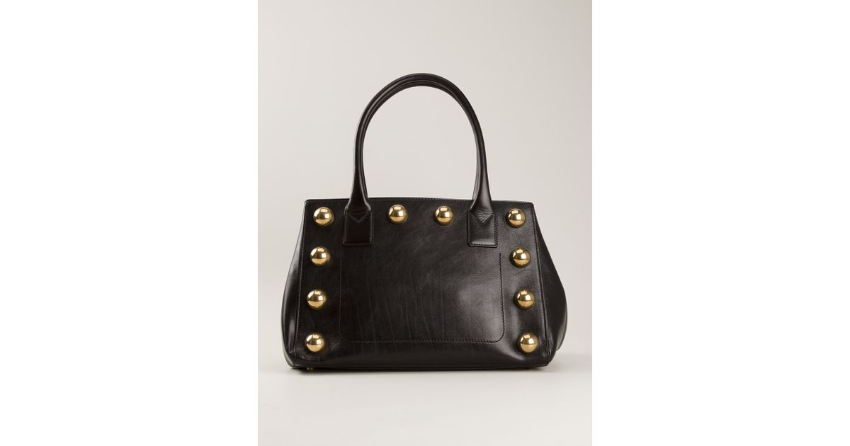 Lyst Marc Jacobs Studded Tote Bag In Black