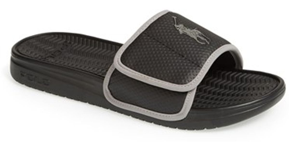 Lyst Polo  Ralph Lauren romsey Slide Sandal  in Black 