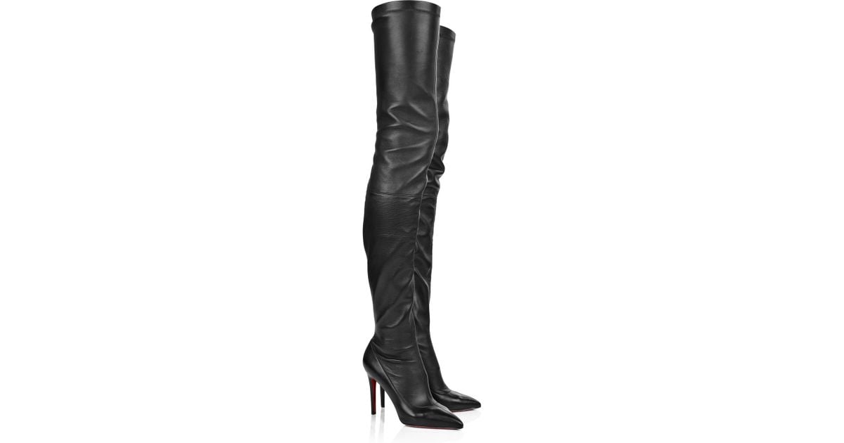 christian louboutin unique thigh high black zip boots christian louboutin unique thigh high black zip boots