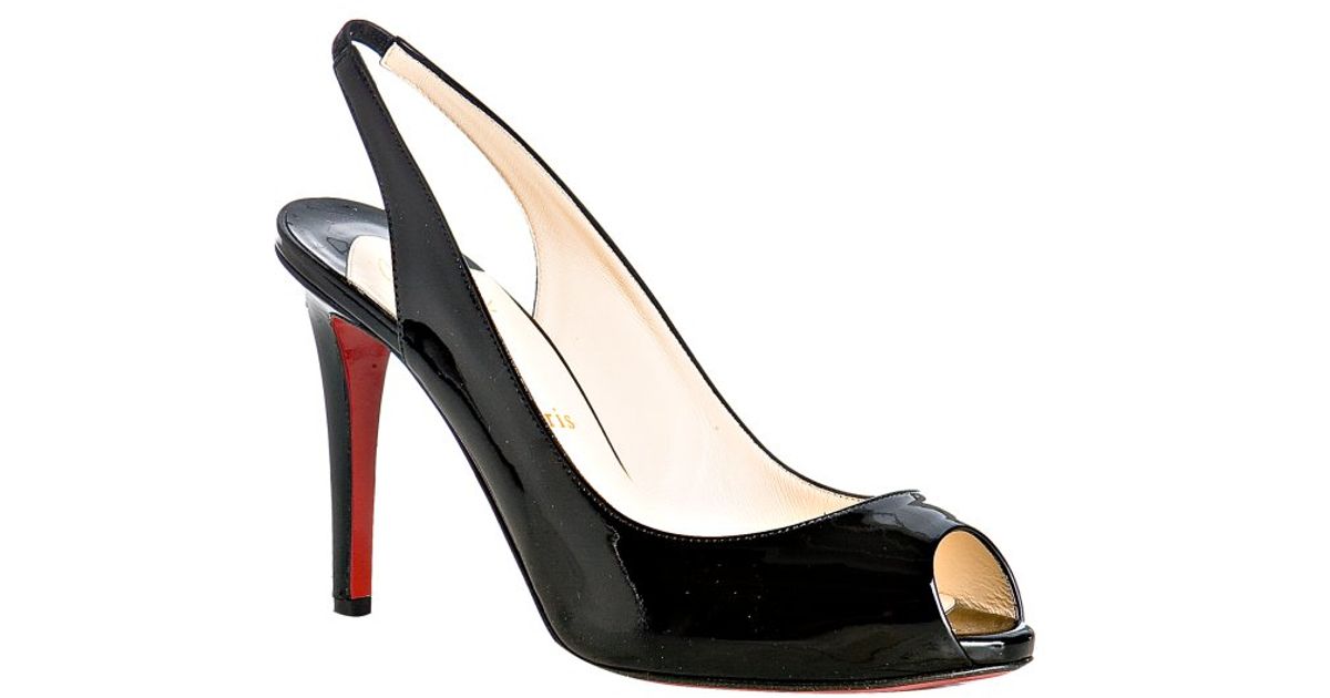 christian louboutin peep toe slingback