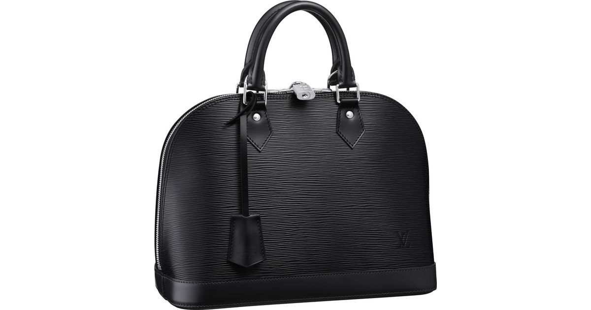 louis vuitton black alma mm bag