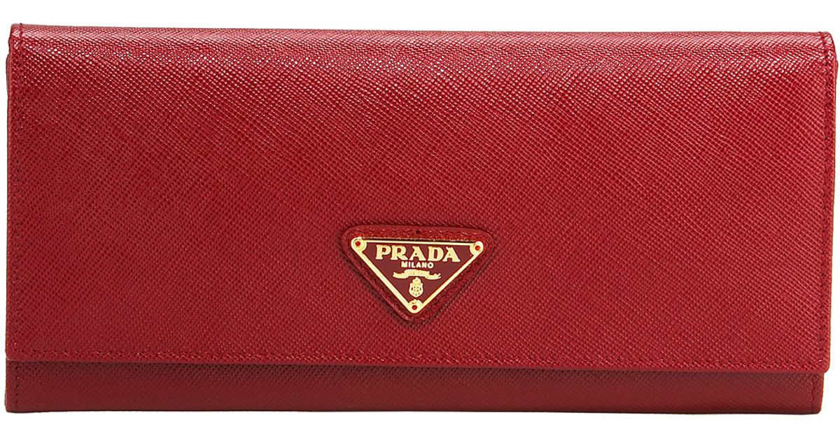 prada red wallet