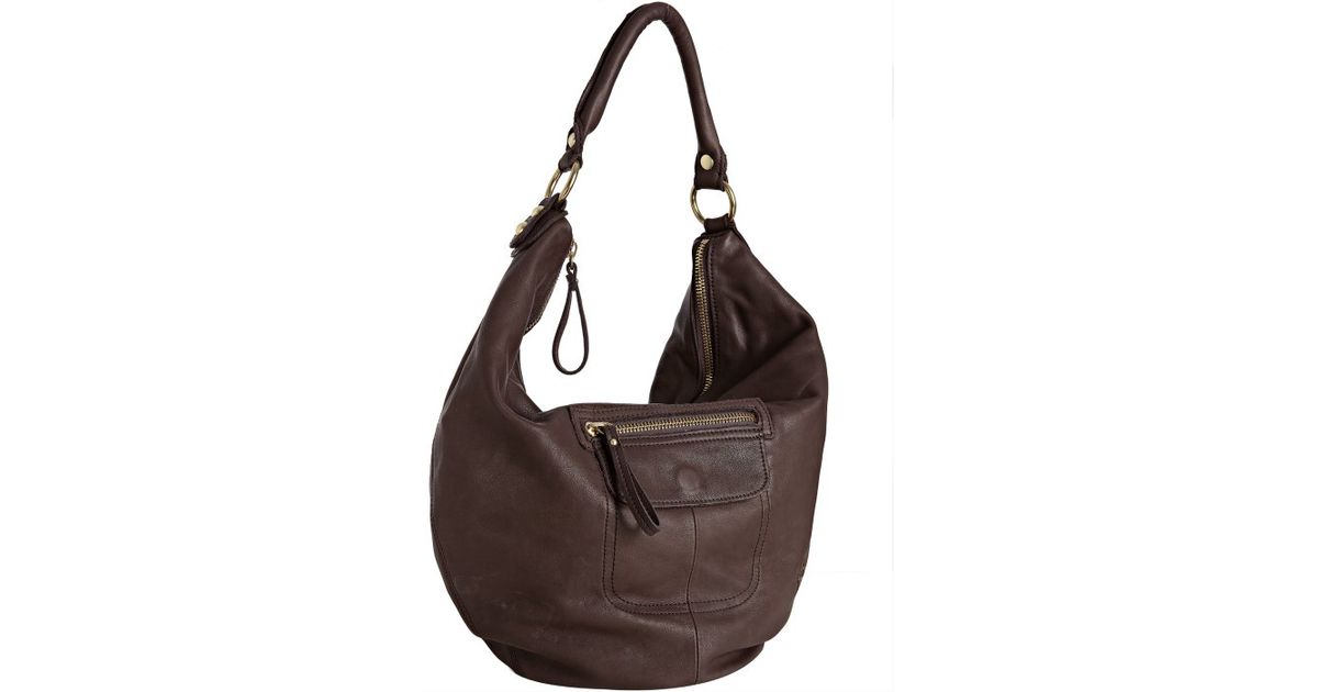 Lyst Linea Pelle Espresso Leather Dylan Slouchy Hobo Bag In Brown