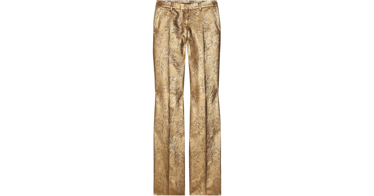 gold brocade pants