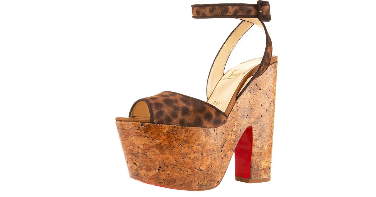 christian louboutin leopard sandals