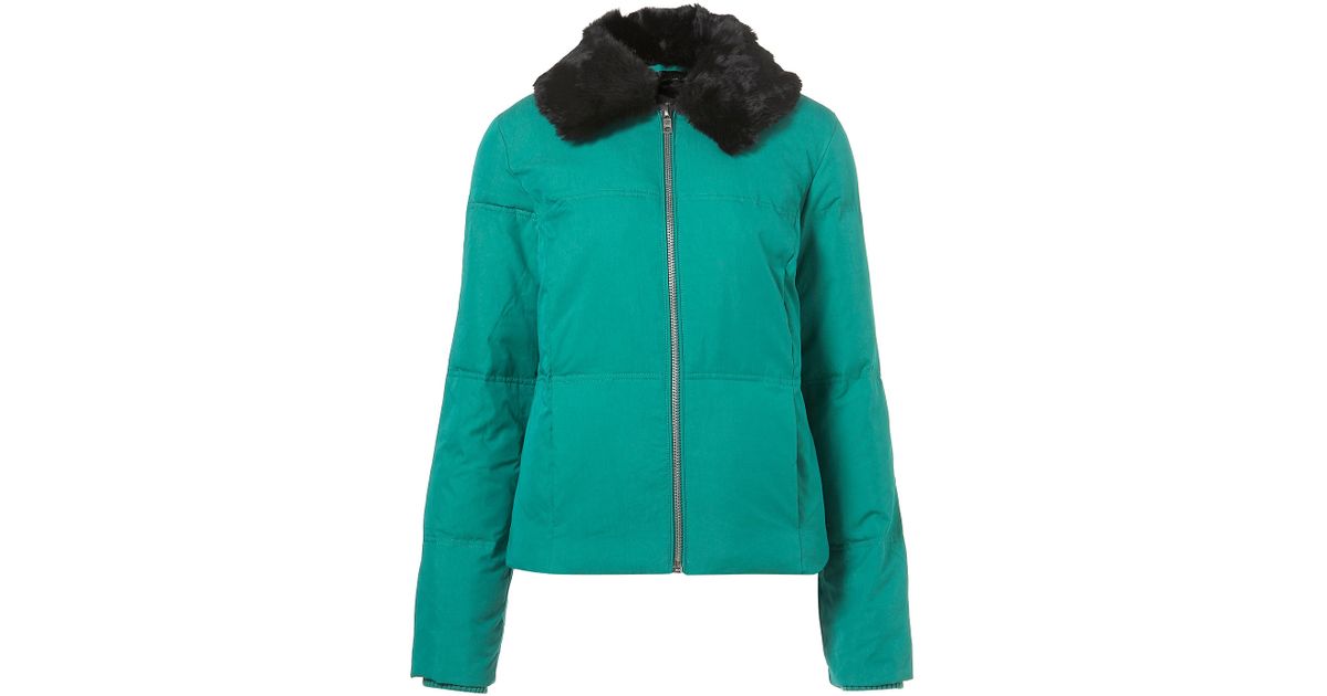 topshop long padded coat