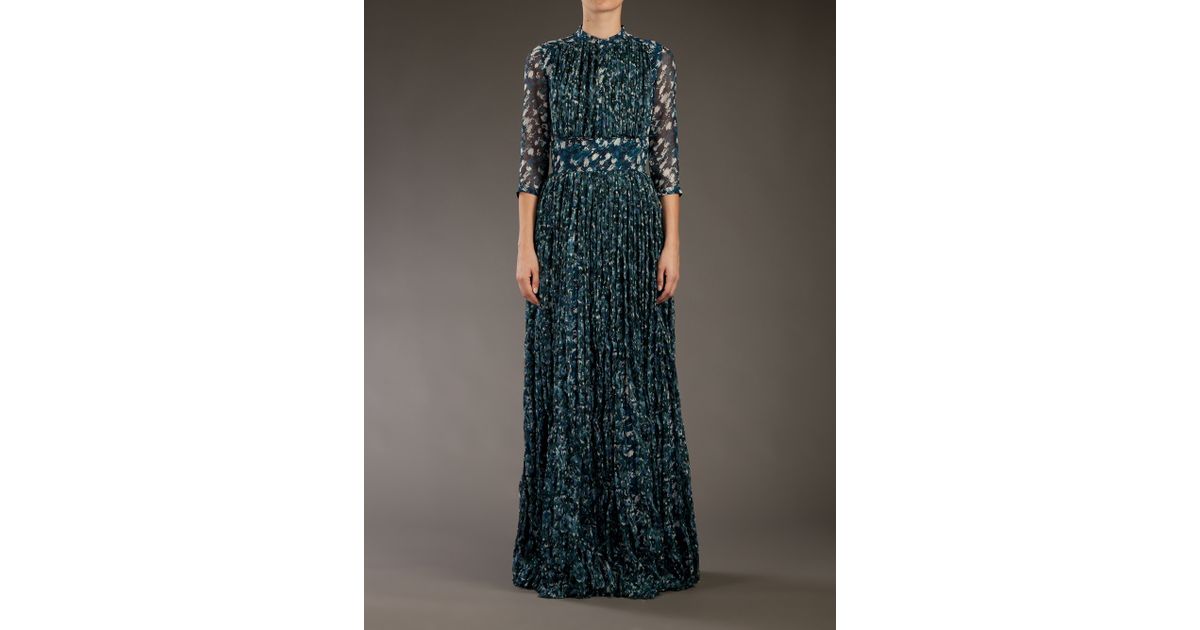 burberry smock maxi dress in blue lyst burberry smock maxi dress in blue lyst