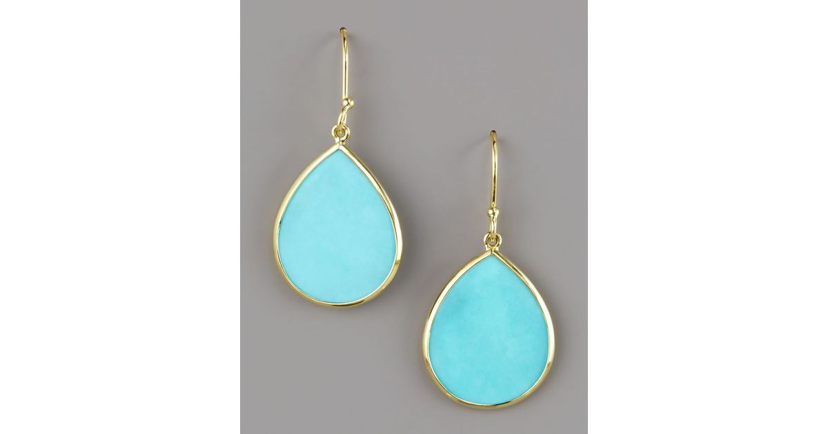Lyst Ippolita Turquoise Slice Earrings Small In Blue
