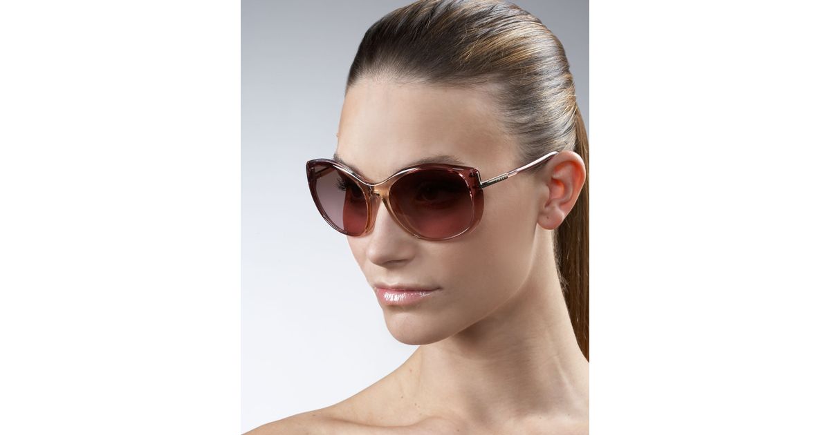 prada oversized cat eye sunglasses