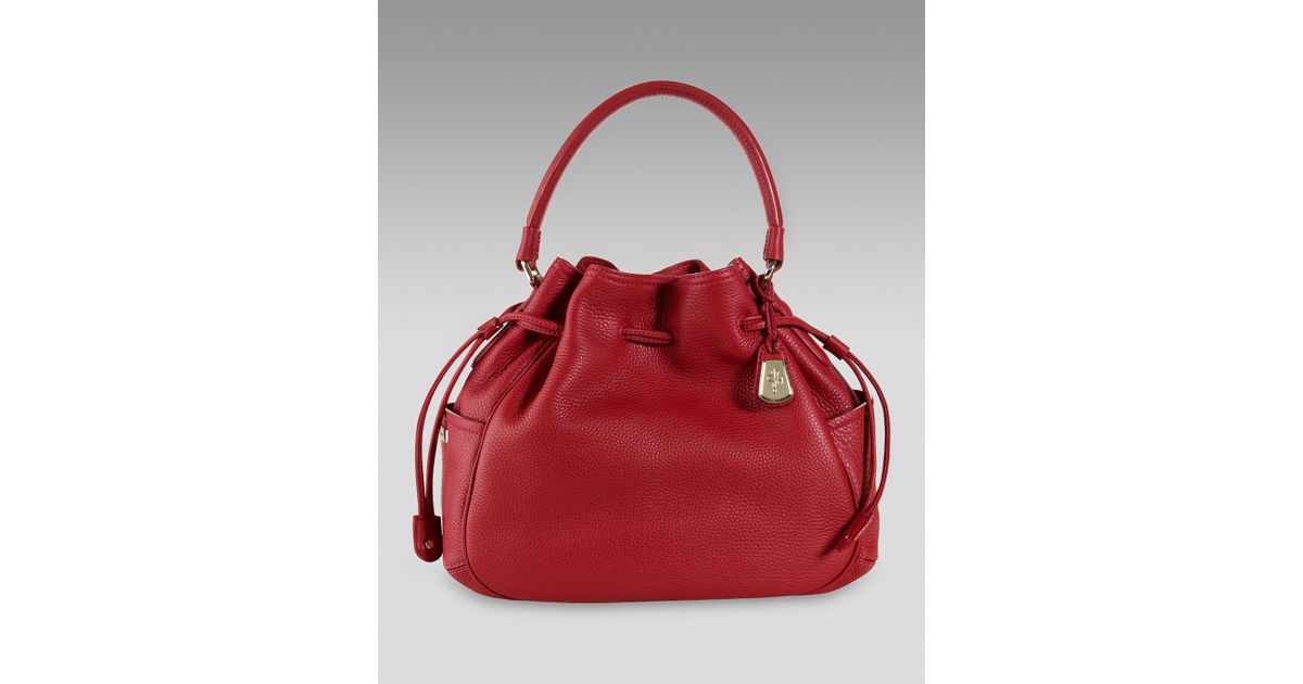 Lyst Cole Haan Denney Drawstring Bag In Red