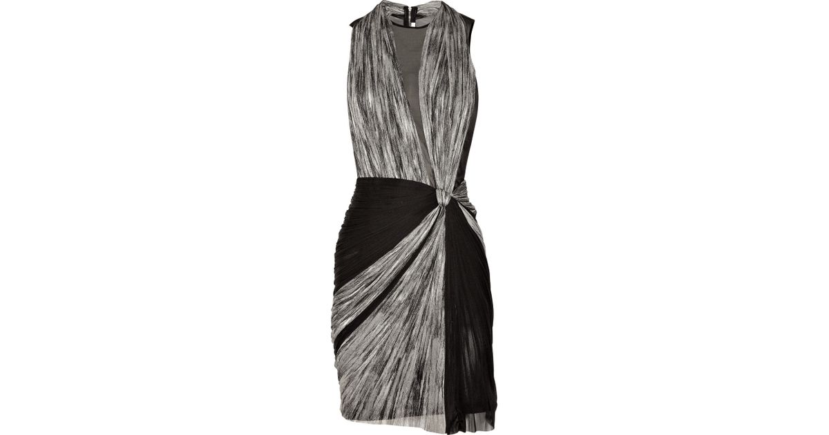 Lyst - Willow Ruched Silk-tulle and Silk-chiffon Dress in Gray
