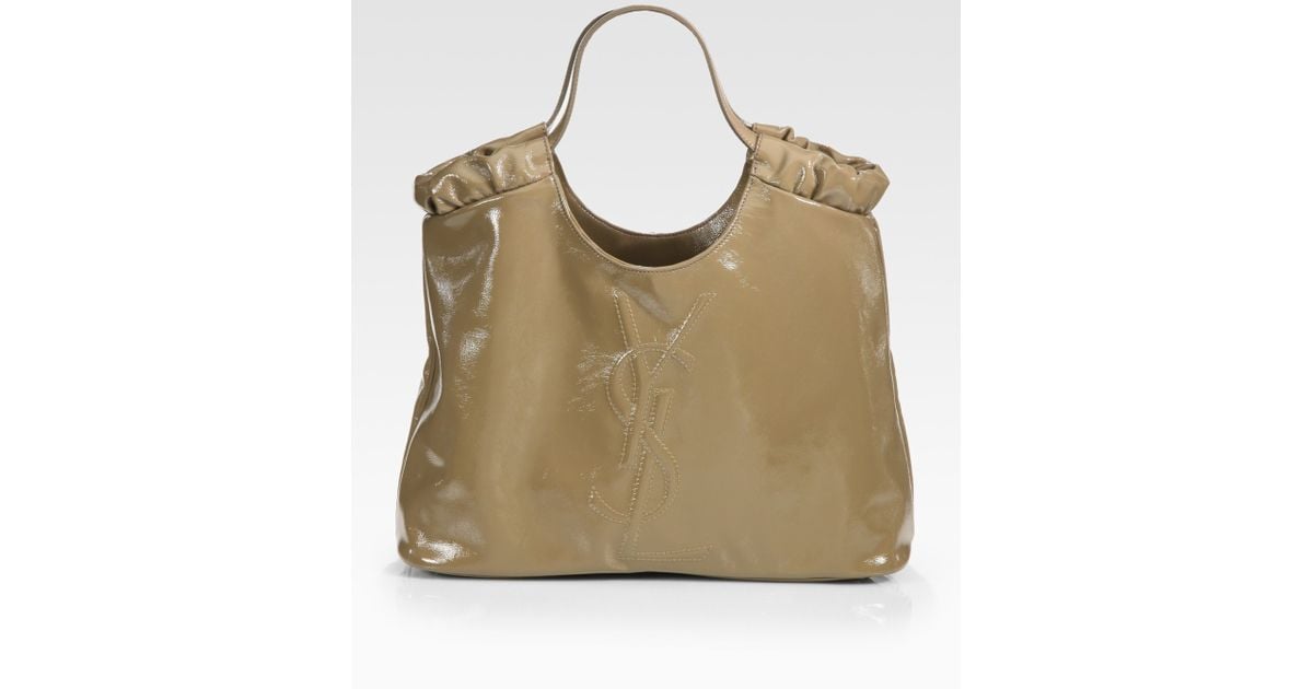 ysl leather shopping bag  