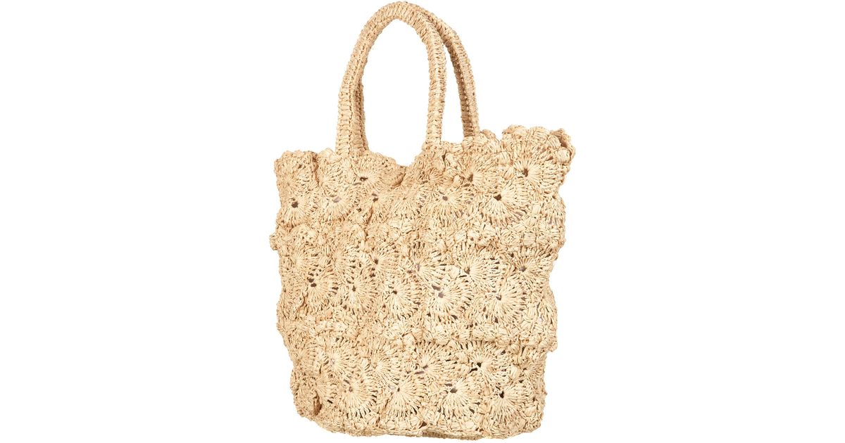 Lyst - Topshop Crochet Shopper Bag in Natural