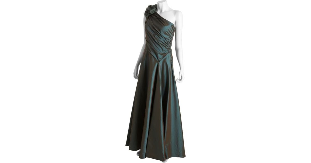 tadashi shoji green gown