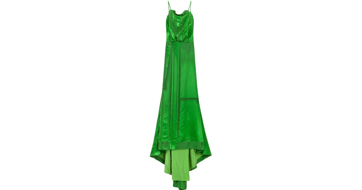 Lyst - Carolina Herrera Lk40 Silk Stripe Gown in Green