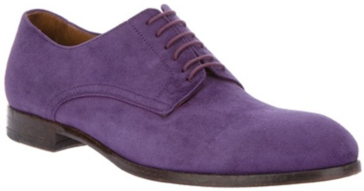 Mens Purple Suede Dress Shoes