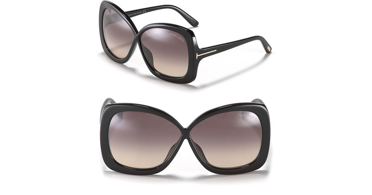 Tom Ford Calgary Crisscross Squared Frames In Black Lyst