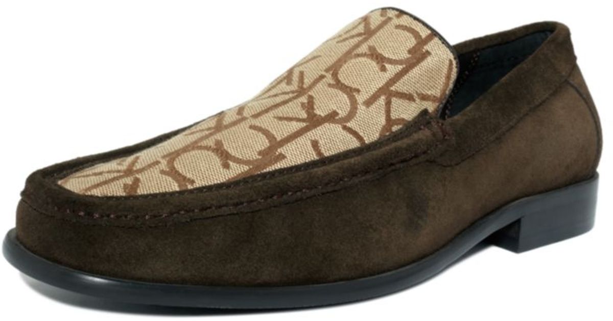 Lyst Calvin klein Neil Logo Slip On Loafer in Brown for Men