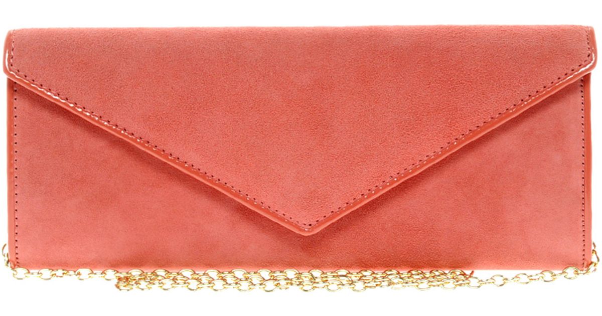 Lyst Aldo Reckling Suede Clutch Bag In Pink