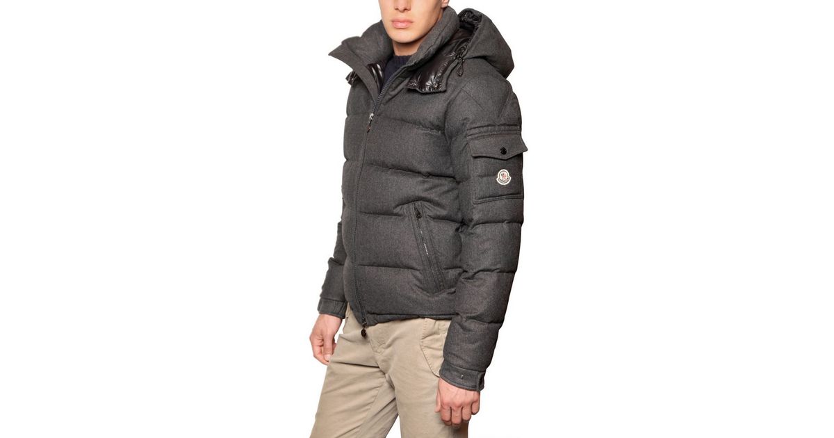 Lyst Moncler Montgenevre Wool Down Jacket in Gray for Men