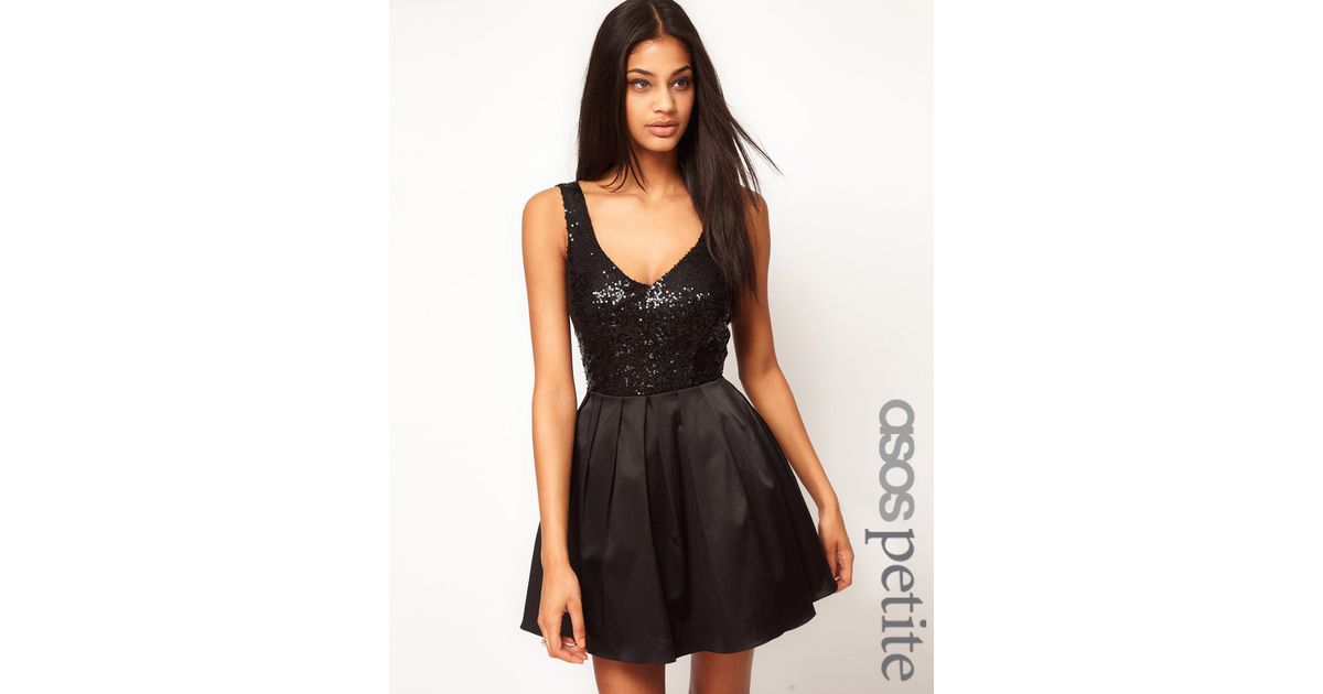 Lyst ASOS  Prom  Dress  with Sequin Top in Black 