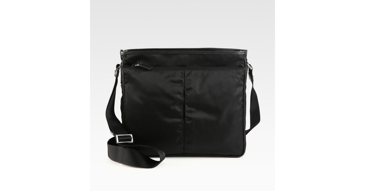 Prada Nylon Large Crossbody Bag in Black for Men | Lyst  
