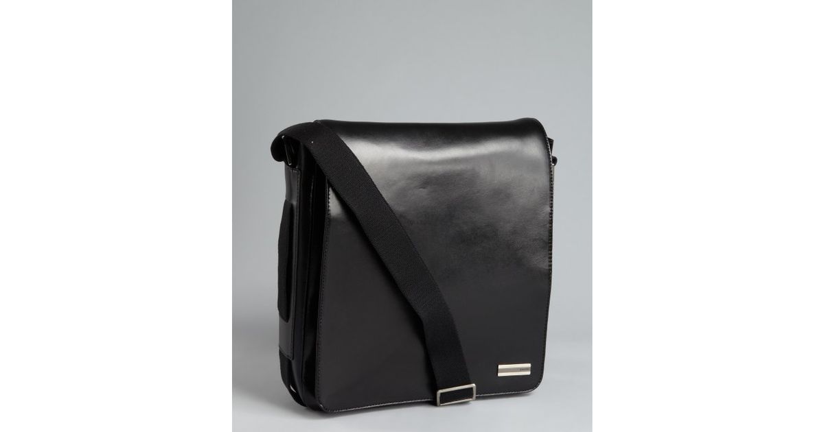 calvin klein black messenger bag