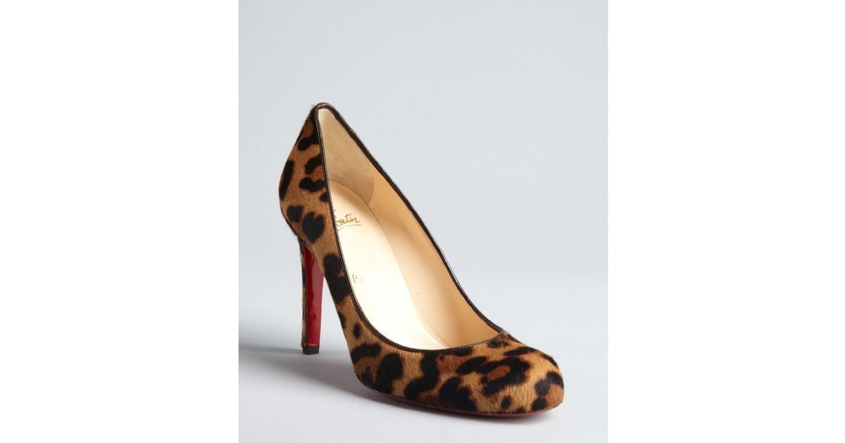 Christian louboutin Tan Leopard Pony Hair Simple 100 Pumps in ...  