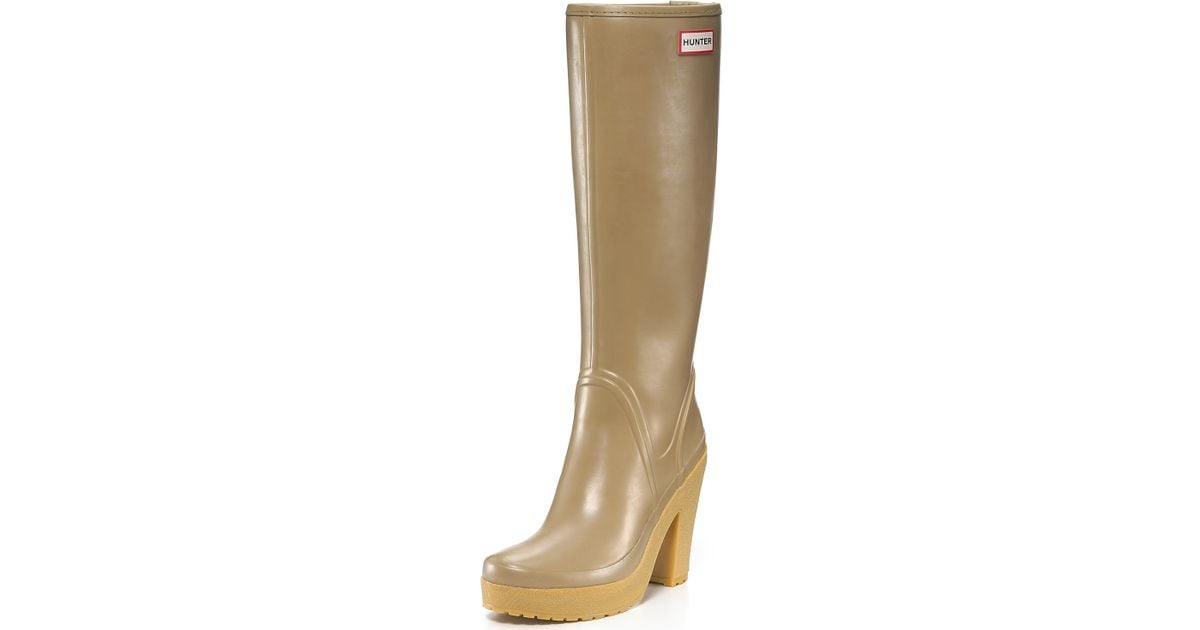 hunter rain boots high heel