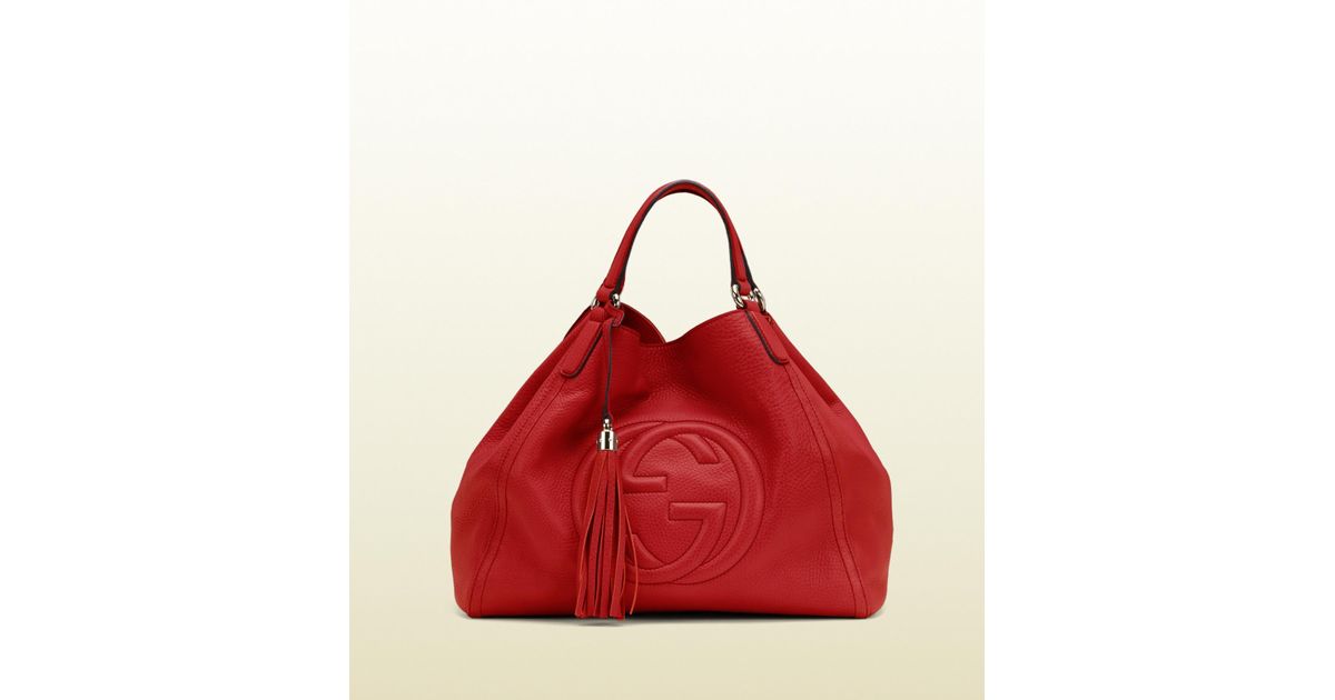 red gucci soho shoulder bag