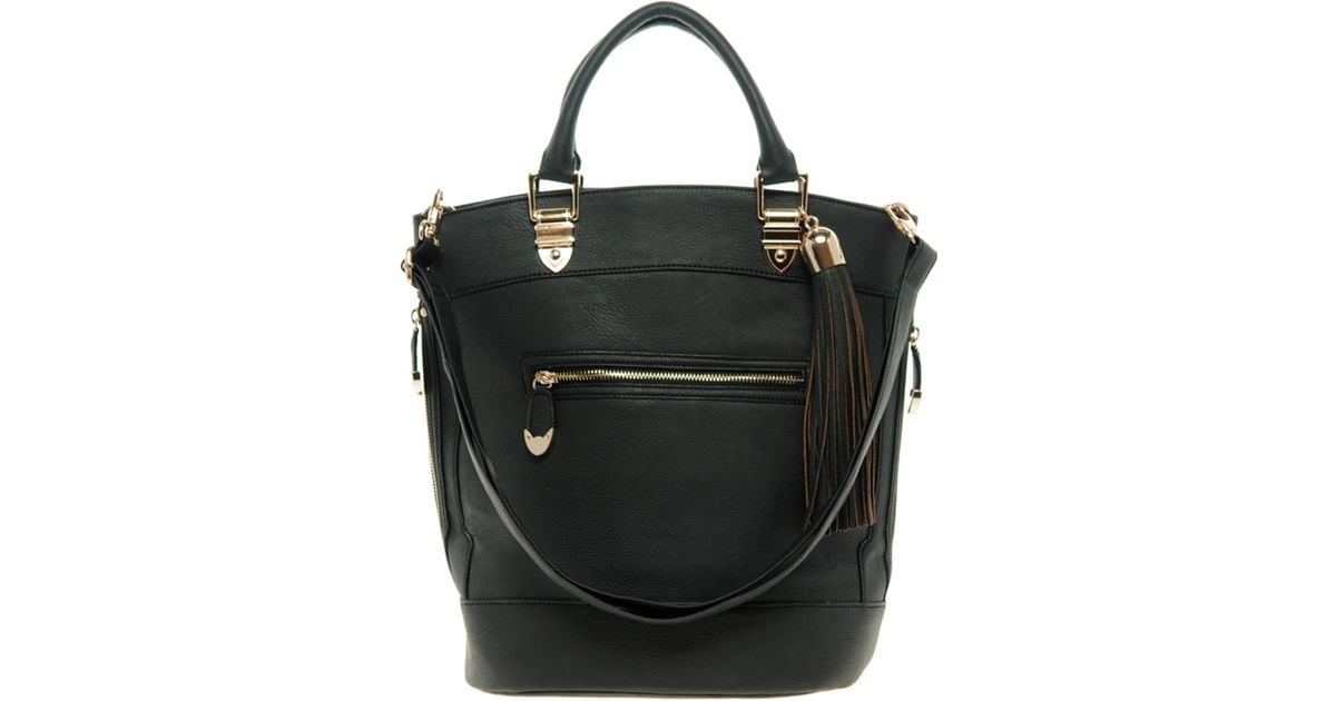 Lyst River island Tassel Bucket Bag in Black