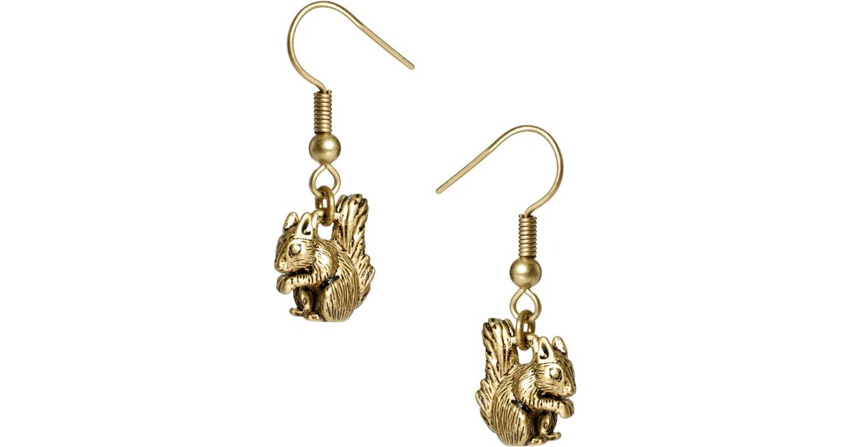 Lyst Cath Kidston Squirrel Earrings In Metallic