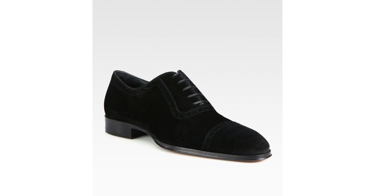 caen cap toe suede boot