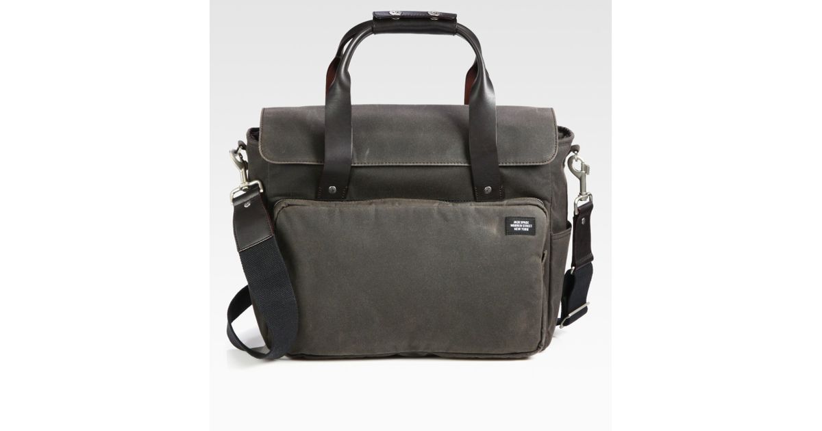 Lyst Jack Spade Waxwear Survey Bag In Black For Men