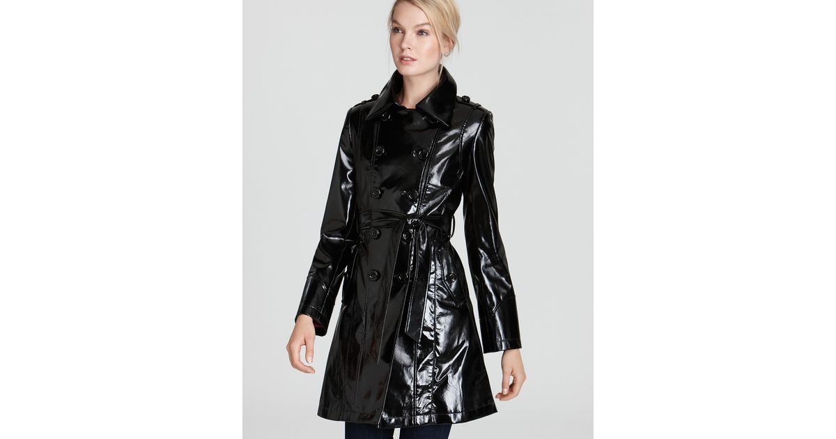 Prada Patent Leather Trench Coat Clothing Pra110295 The Realreal
