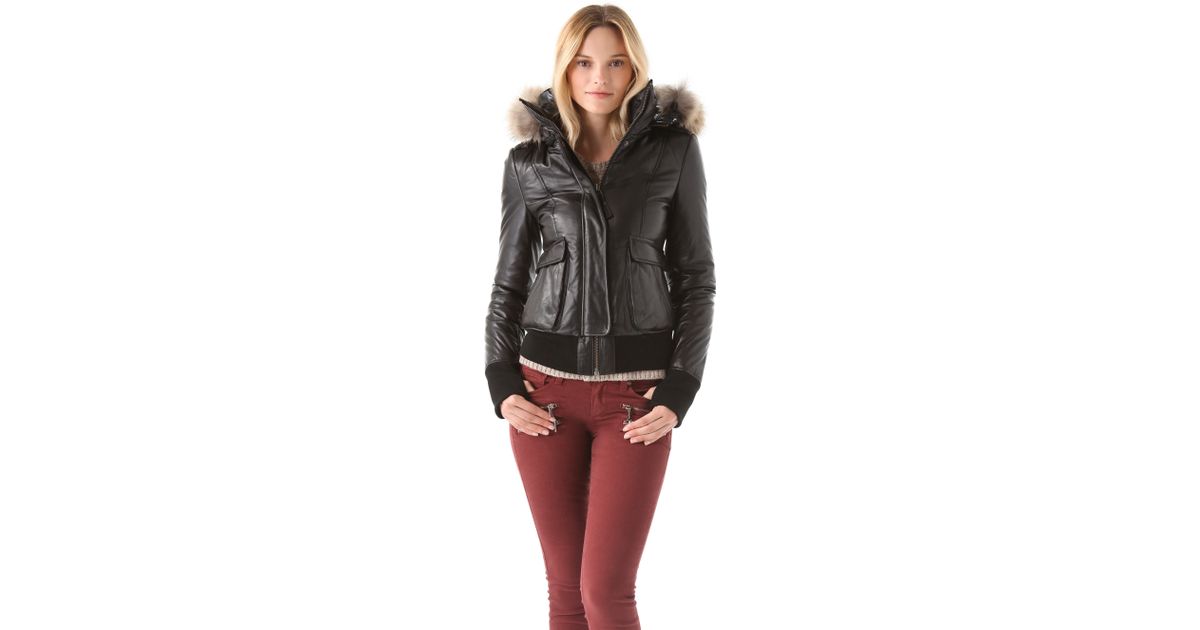 mackage leather puffer