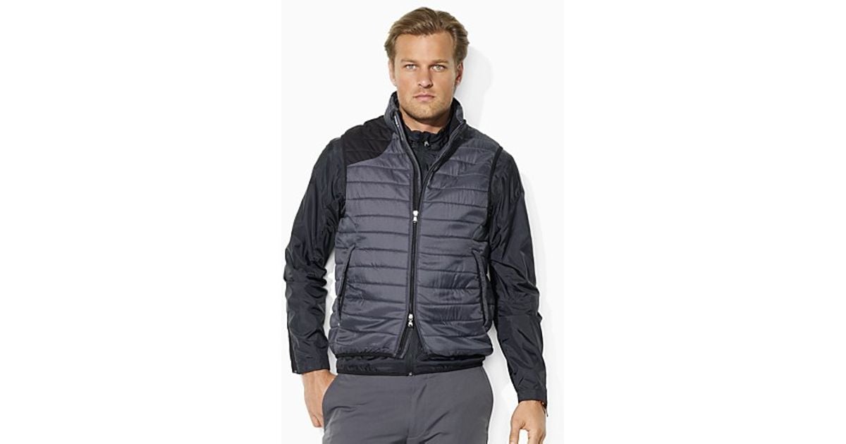 Lyst - Ralph Lauren Rlx Golf Valor Quilted Vest in Gray for Men