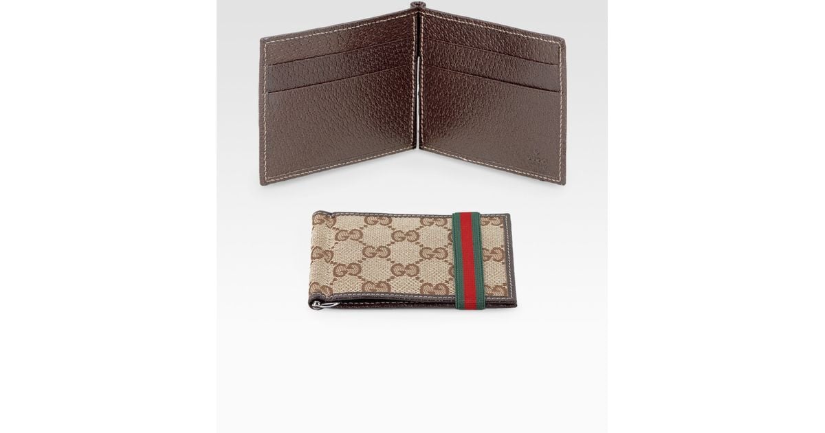 Gucci Money Clip Wallet in Natural for Men - Lyst