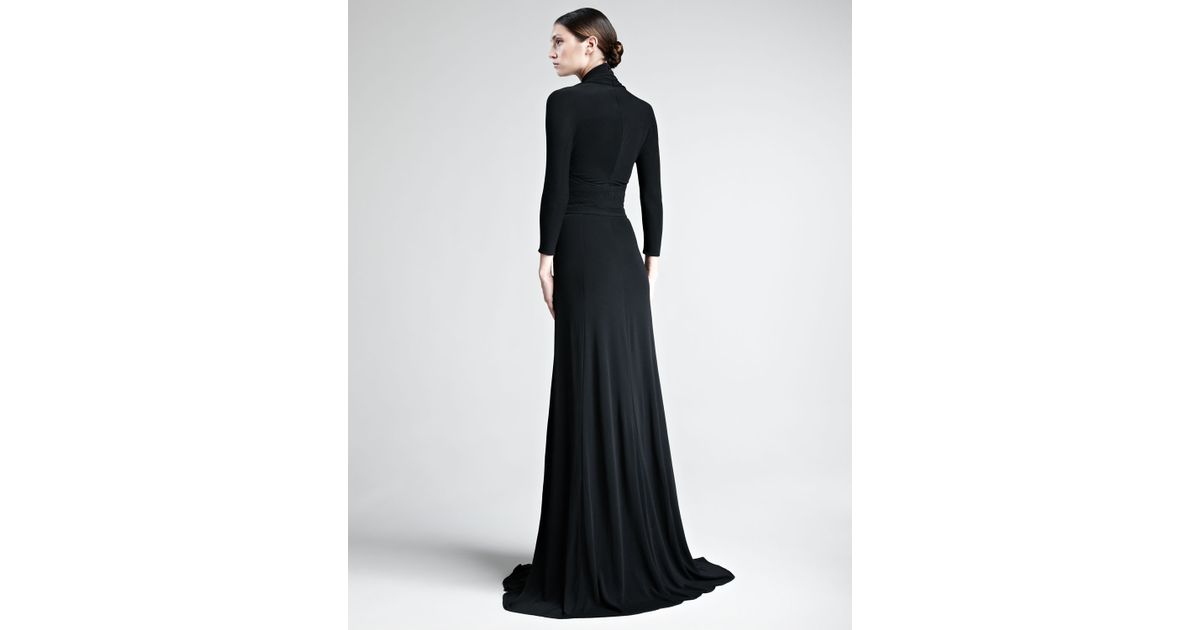 Lyst Chado Ralph Rucci Matte Jersey Gown In Blue