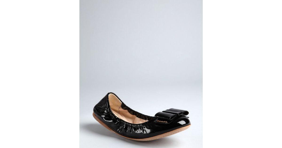 prada black ballet flats