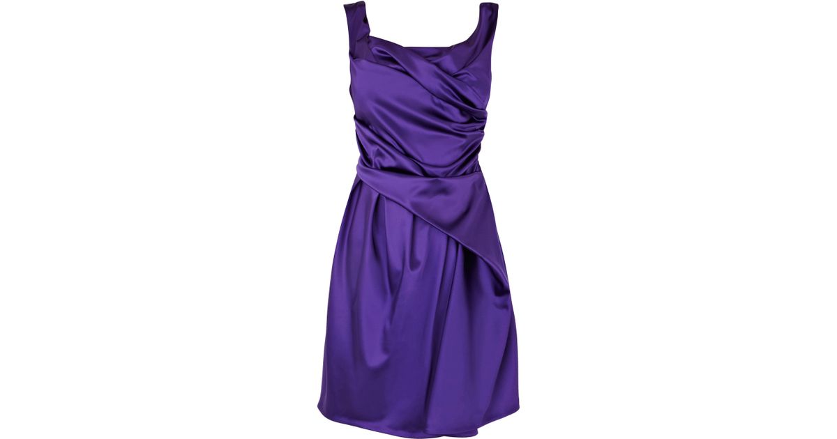 Coast Mylee Duchess Satin Dress in Purple | Lyst
