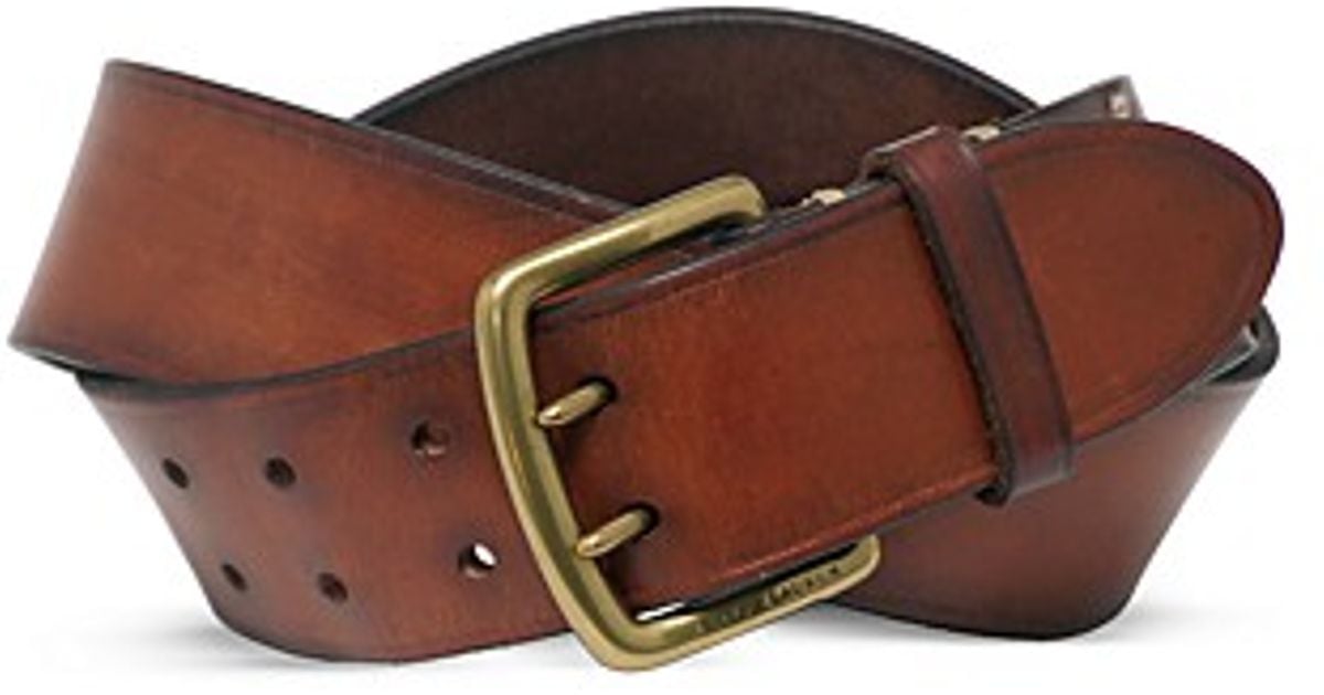 Lyst Ralph Lauren Polo Vintage Leather Belt in Brown for Men