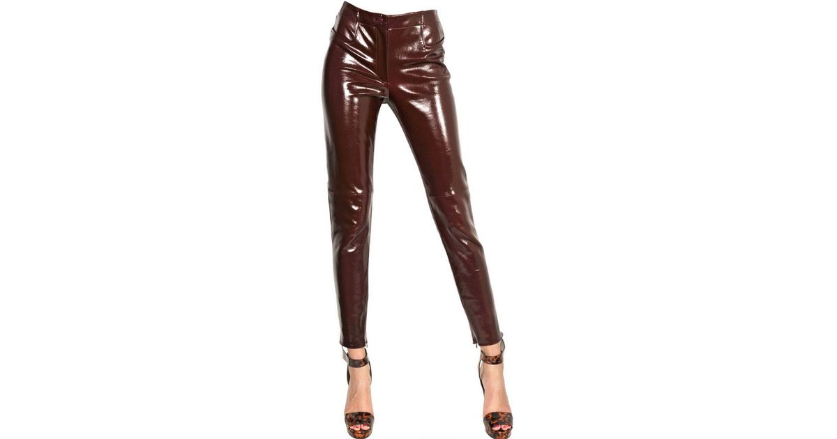mugler leather pants